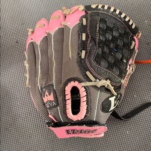 Girls leather baseball glove